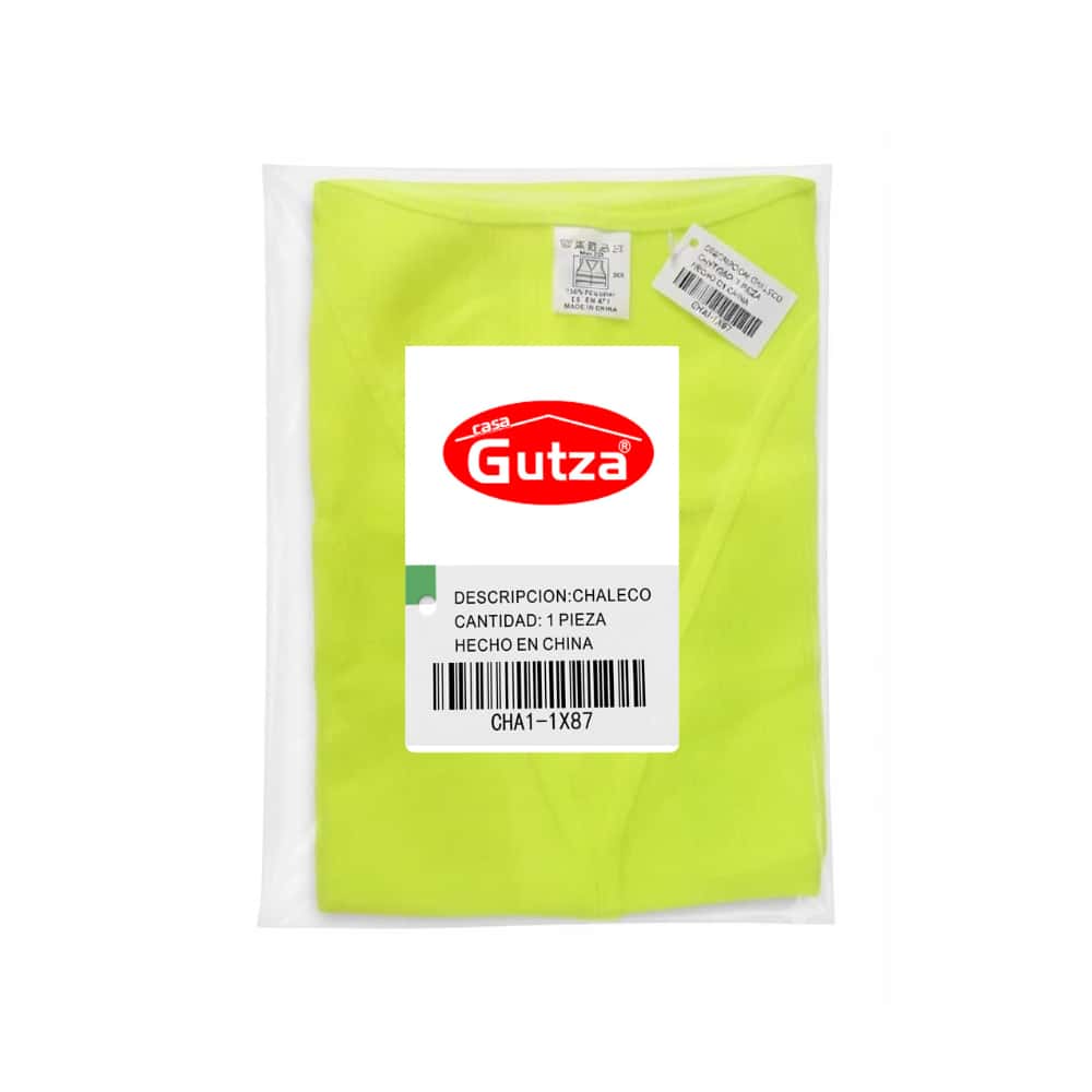 Chaleco reflectivo de emergencia verde Gutza (Talla: XL) - Miniatura 2