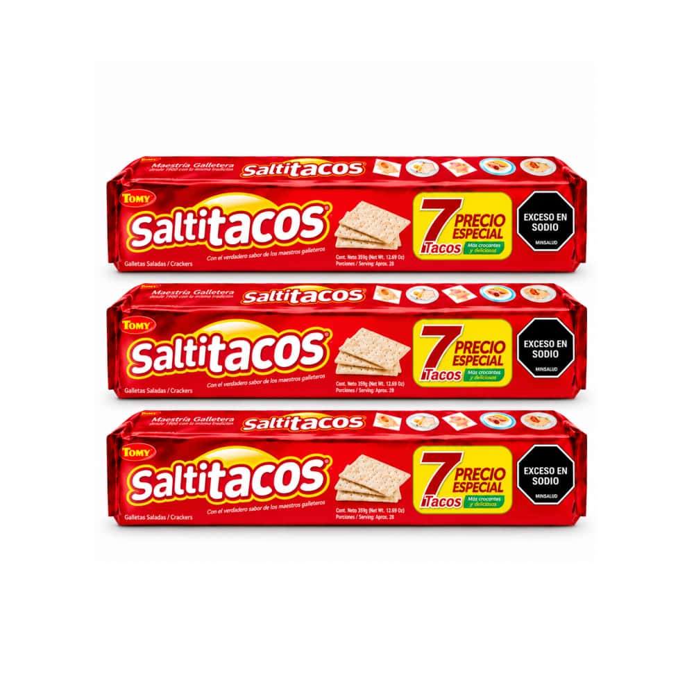 Galletas saladas Tomy Saltitacos (3 x 595 g / 1.3 lb) - Miniatura 1