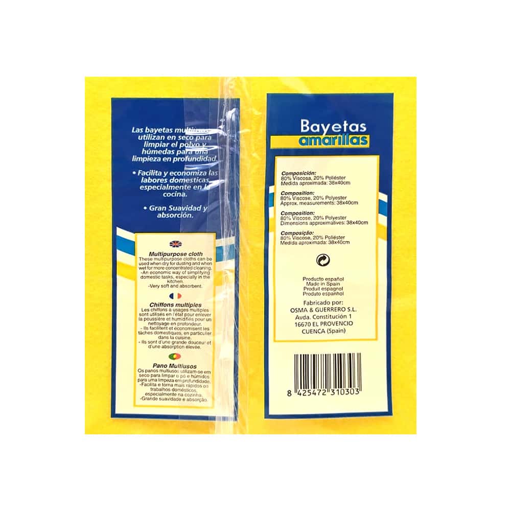 Bayetas amarillas - paños - multipropósitos Elegí (3 U) - Miniatura 2