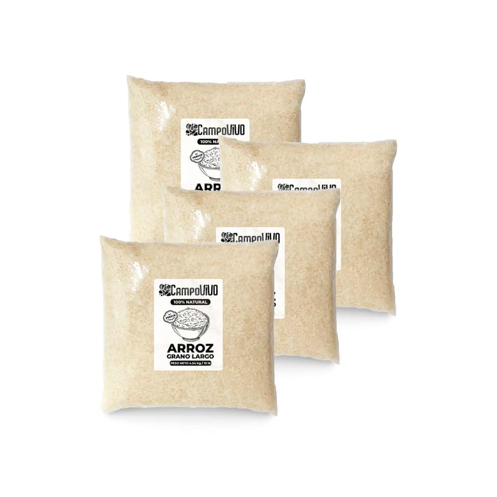 Arroz de grano largo Campo Vivo (4 x 4.54 kg / 10 lb) - Miniatura 1