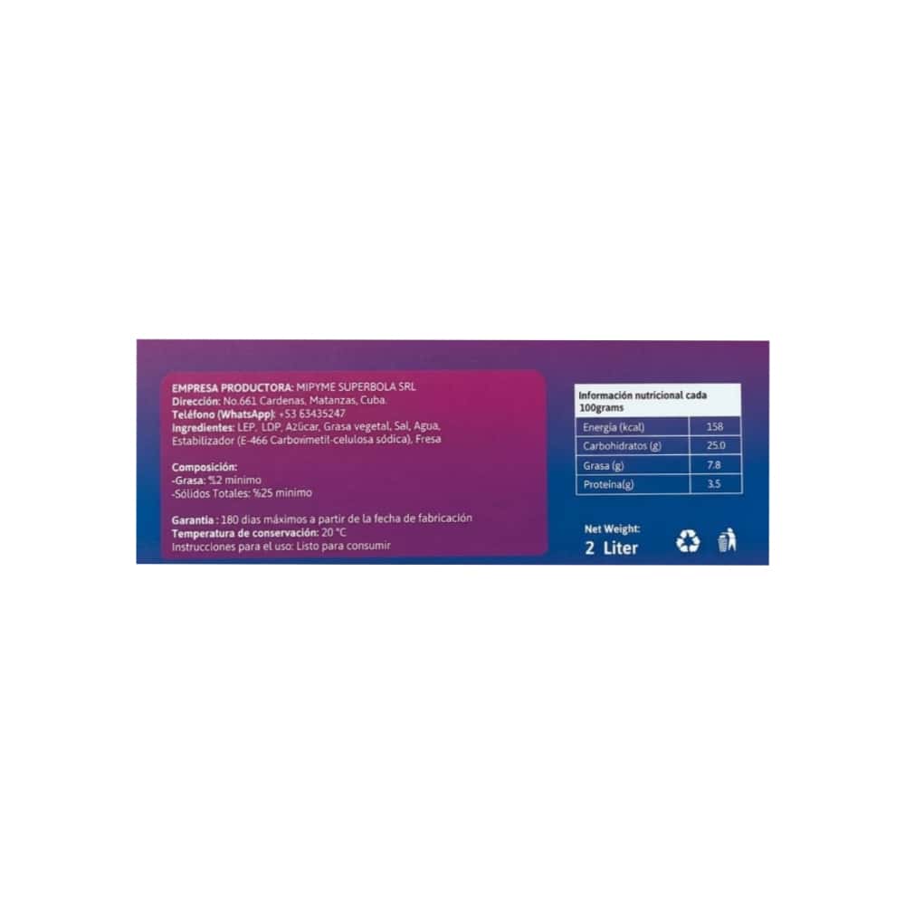 Helado de fresa Gustatini (2 L) - Miniatura 4