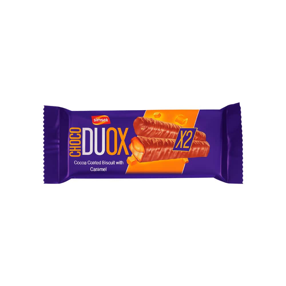 Galleta cubierta de cacao con caramelo Simsek Choco Duox (40 g / 1.4 oz) - Miniatura 1