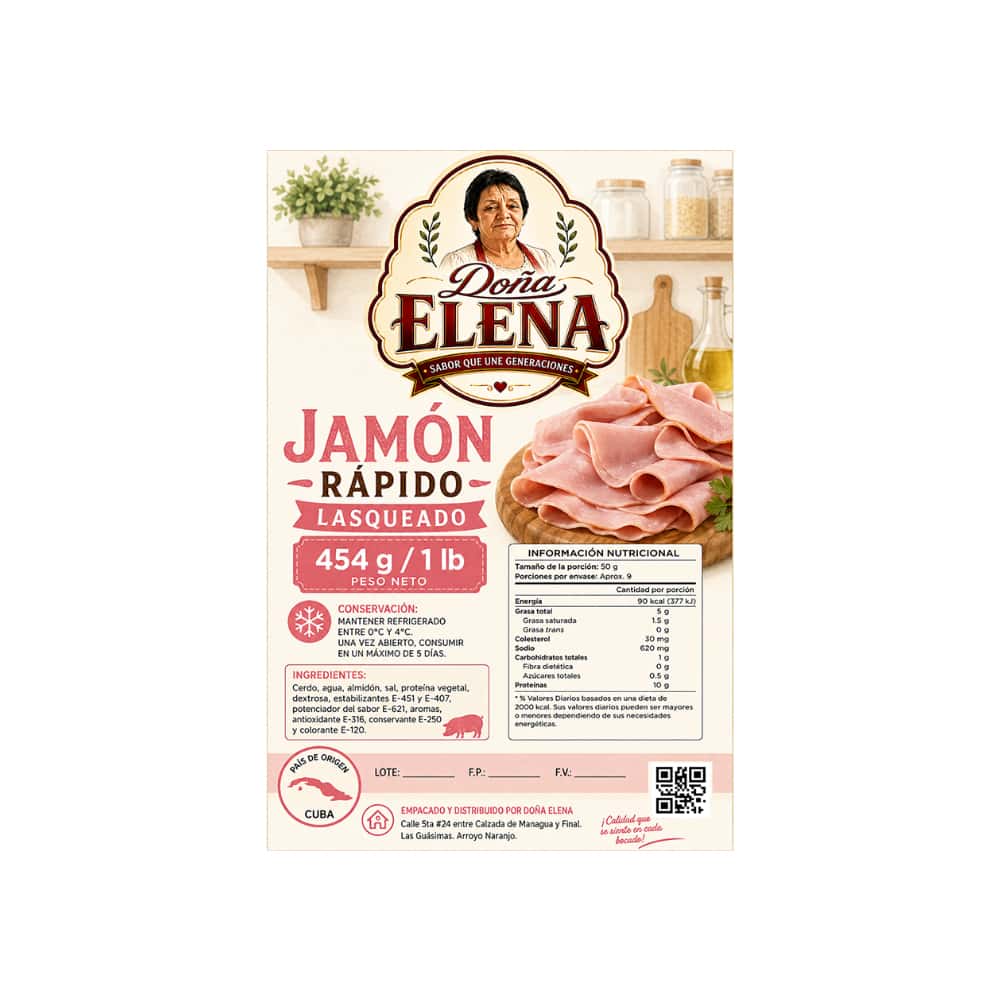 Jamón rápido lasqueado Doña Elena (454 g / 1 lb) - Miniatura 2