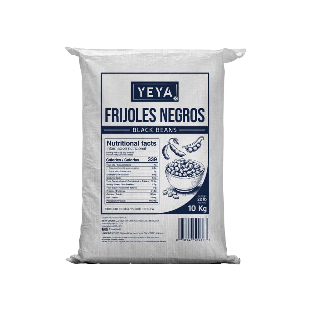 Frijoles negros YEYA (10 kg / 22 lb) - Miniatura 1