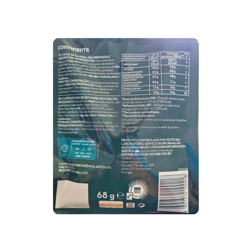 Sopa de pollo Continente (68 g / 2.4 oz) - Miniatura 3