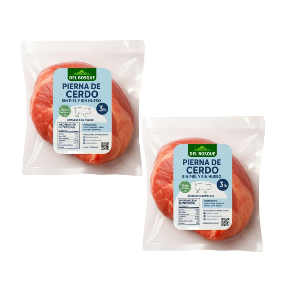 Combo de pierna de cerdo sin piel y sin hueso (2 X 3 lb) - Miniatura 1