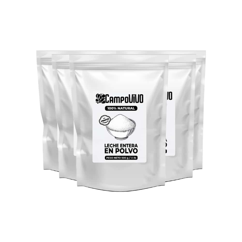 Leche entera en polvo Campo Vivo (5 x 500 g / 1.1 lb) - Miniatura 1