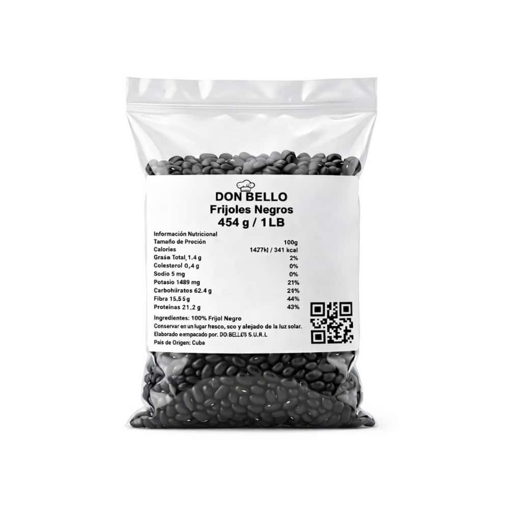 Frijoles negros Don Bello (454 g / 1 lb) - Miniatura 1