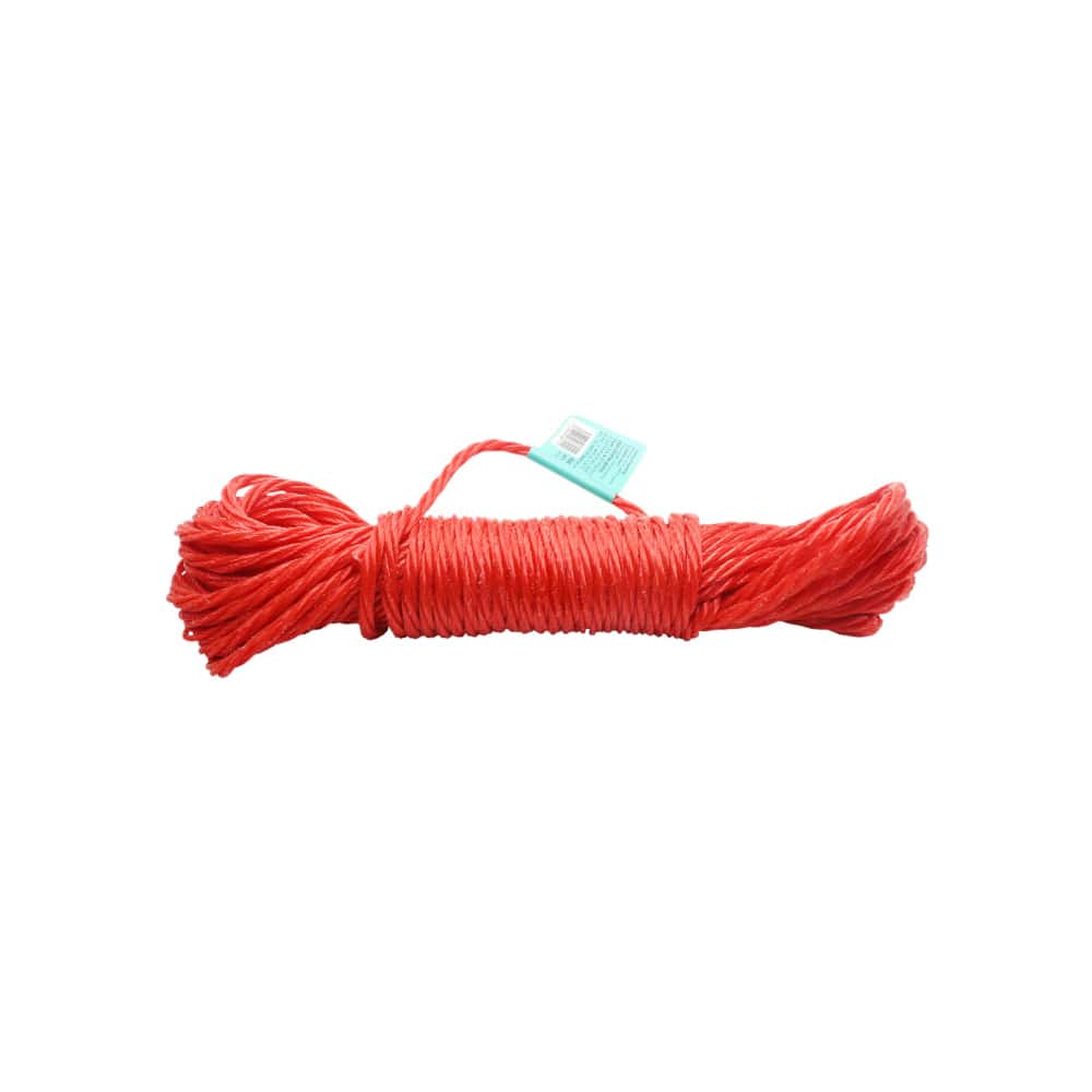 Lazo para tendedero de 15 m de largo color rojo Klintek 55947 - Miniatura 3