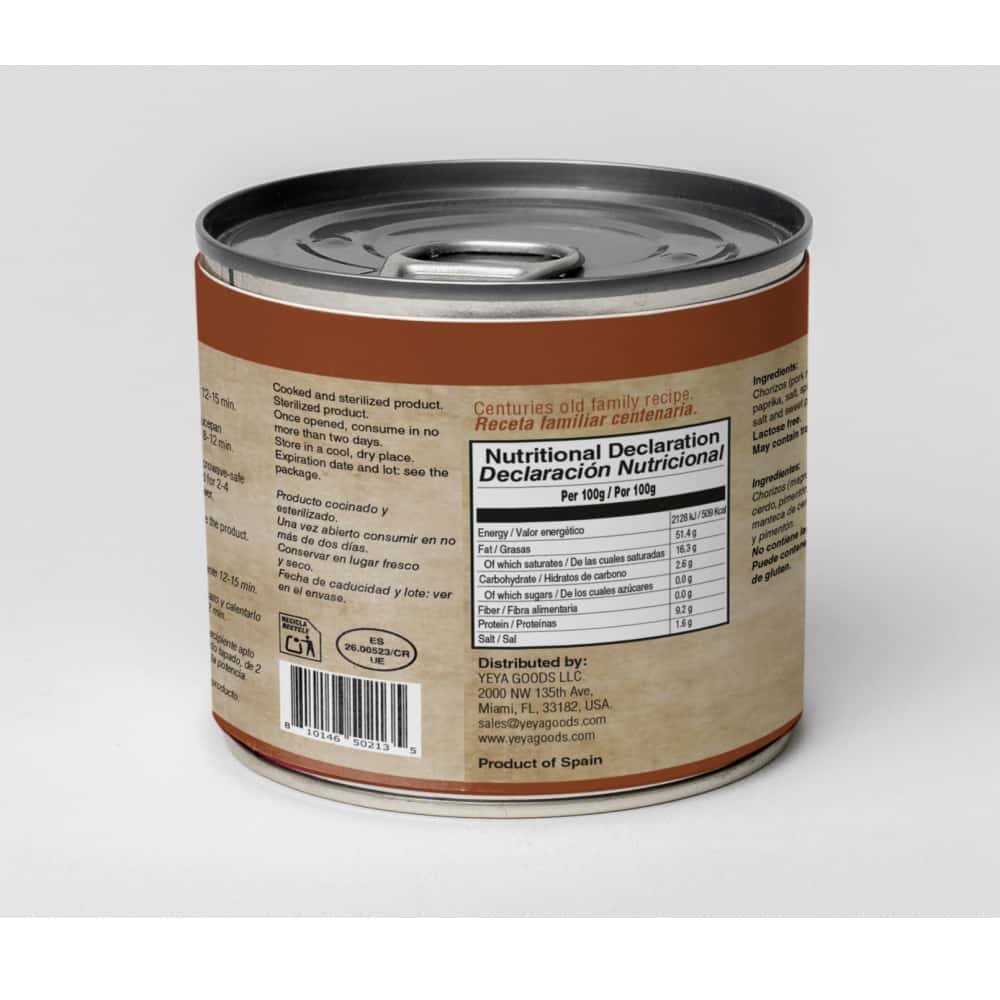 Chorizo en manteca de cerdo YEYA (640 g / 1.41 lb) - Miniatura 6