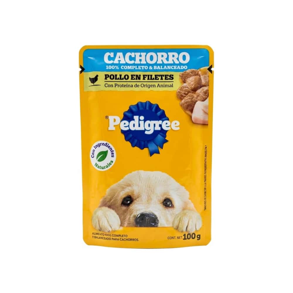 Comida para perros cachorros sabor pollo en filete Pedigree (100 g / 3.5 oz) - Miniatura 3
