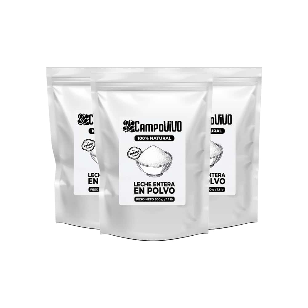 Leche entera en polvo Campo Vivo (3 x 500 g / 1.1 lb) - Miniatura 1