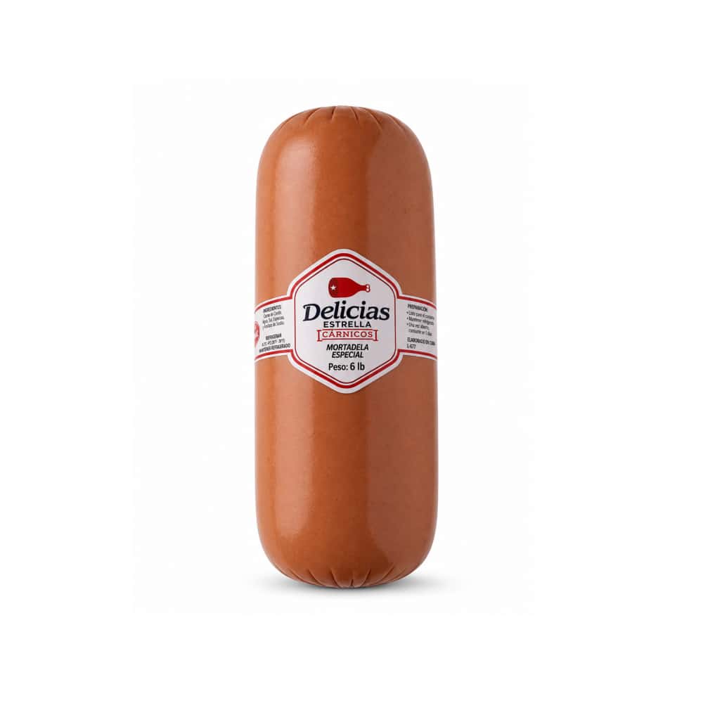 Mortadella especial Delicias Estrella (2.72 kg / 6 lb) - Miniatura 1