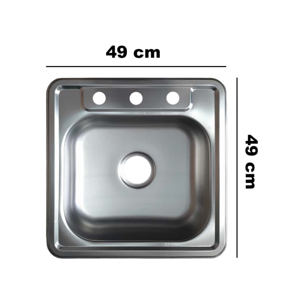 Fregadero de acero inoxidable 49 cm x 49 cm Estone - Miniatura 6