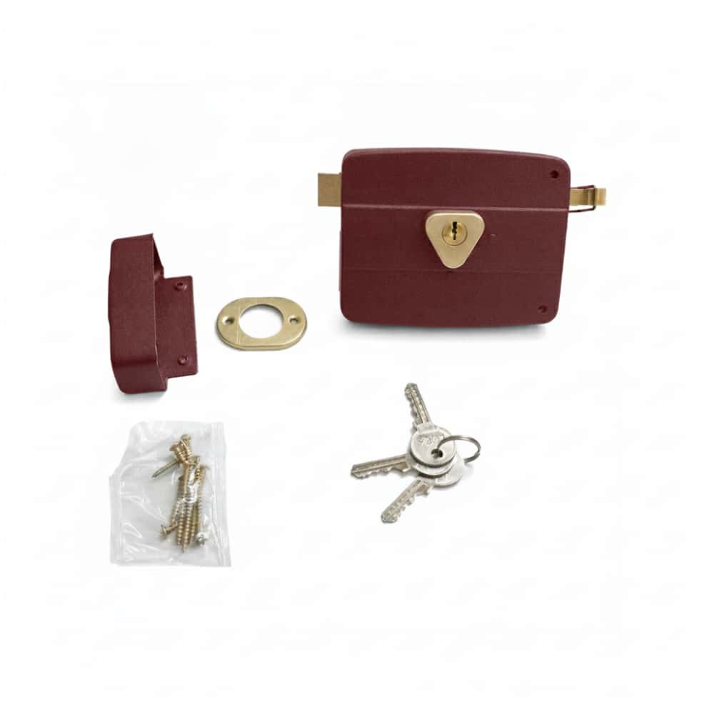 Cerradura - yale - para puerta color rojo Jood - Miniatura 1