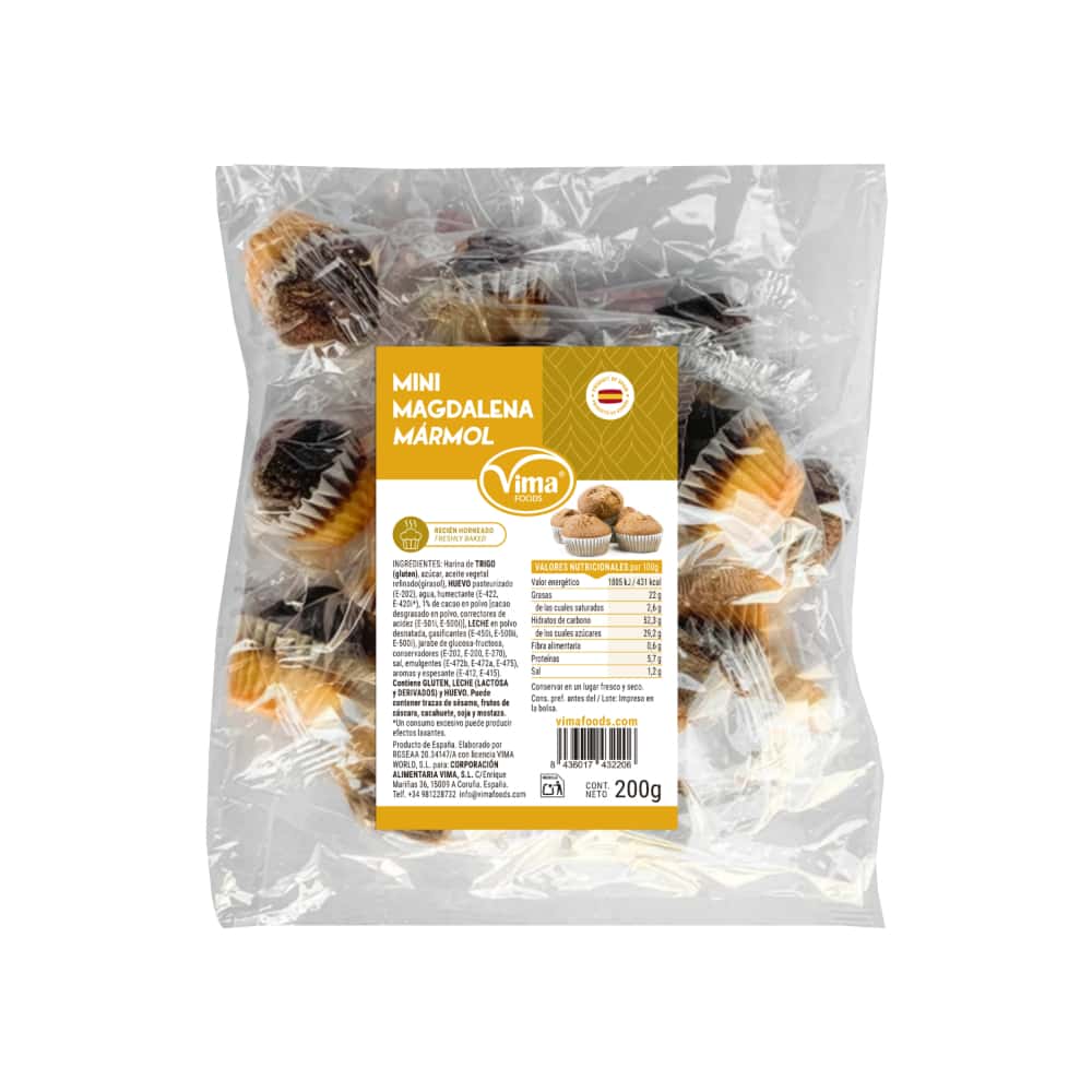 Mini magdalena mármol VIMA FOODS (200 g) - Miniatura 1