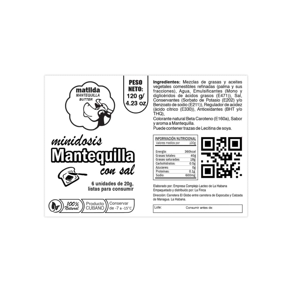 Mantequilla con sal Matilda (6 x 20 g / 4.23 oz) - Miniatura 4