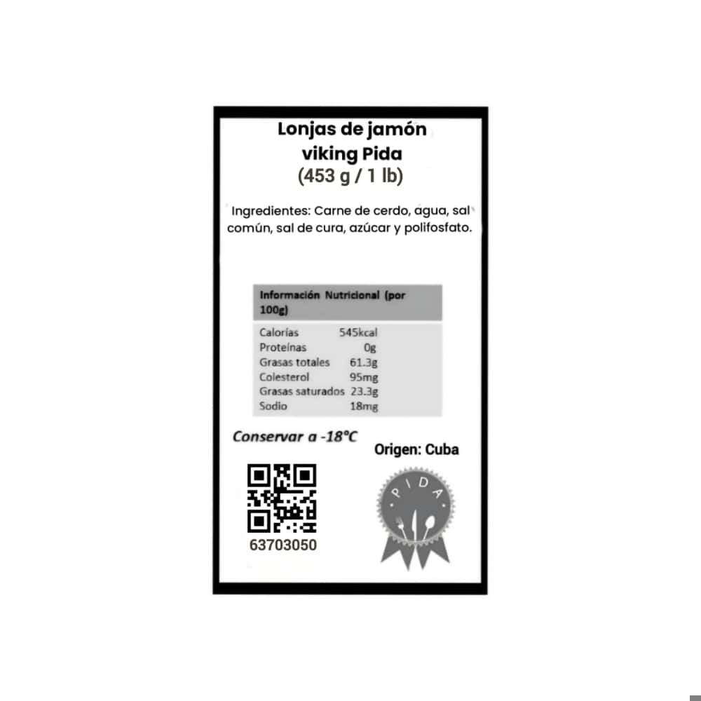 Lonjas de jamón viking Pida (453 g / 1 lb) - Miniatura 3