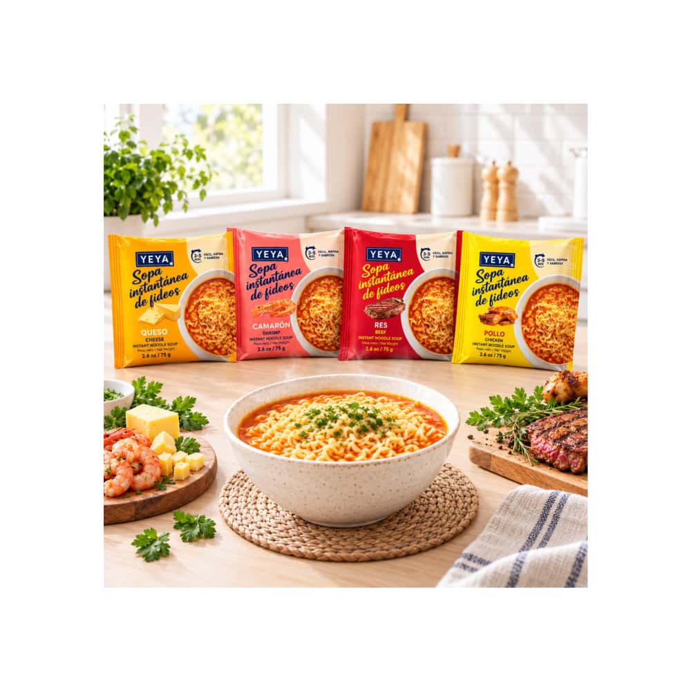 Combo mixto de sopas instantáneas de fideos YEYA (40 x 75 g / 2.6 oz) - Miniatura 4
