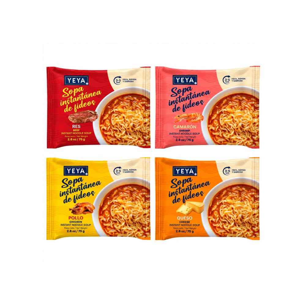 Combo mixto de sopas instantáneas de fideos YEYA (40 x 75 g / 2.6 oz) - Miniatura 2