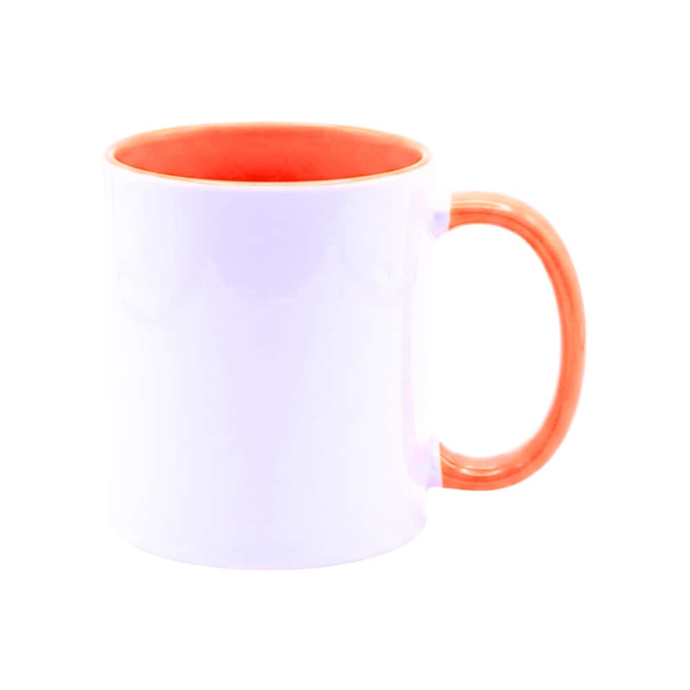 Taza de cerámica blanca y naranja Torbex - Miniatura 4