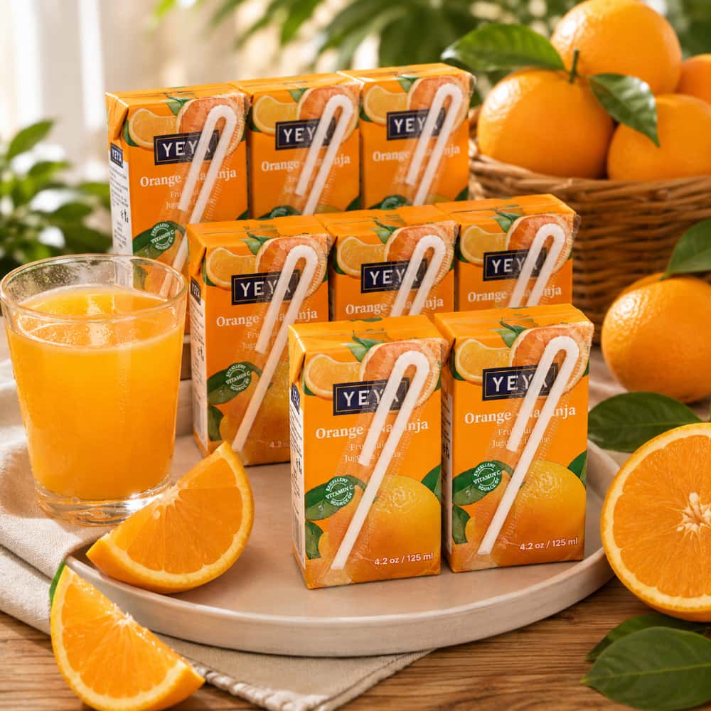 Jugo de frutas sabor naranja YEYA (22 x 125 ml / 4.2 oz) - Miniatura 4