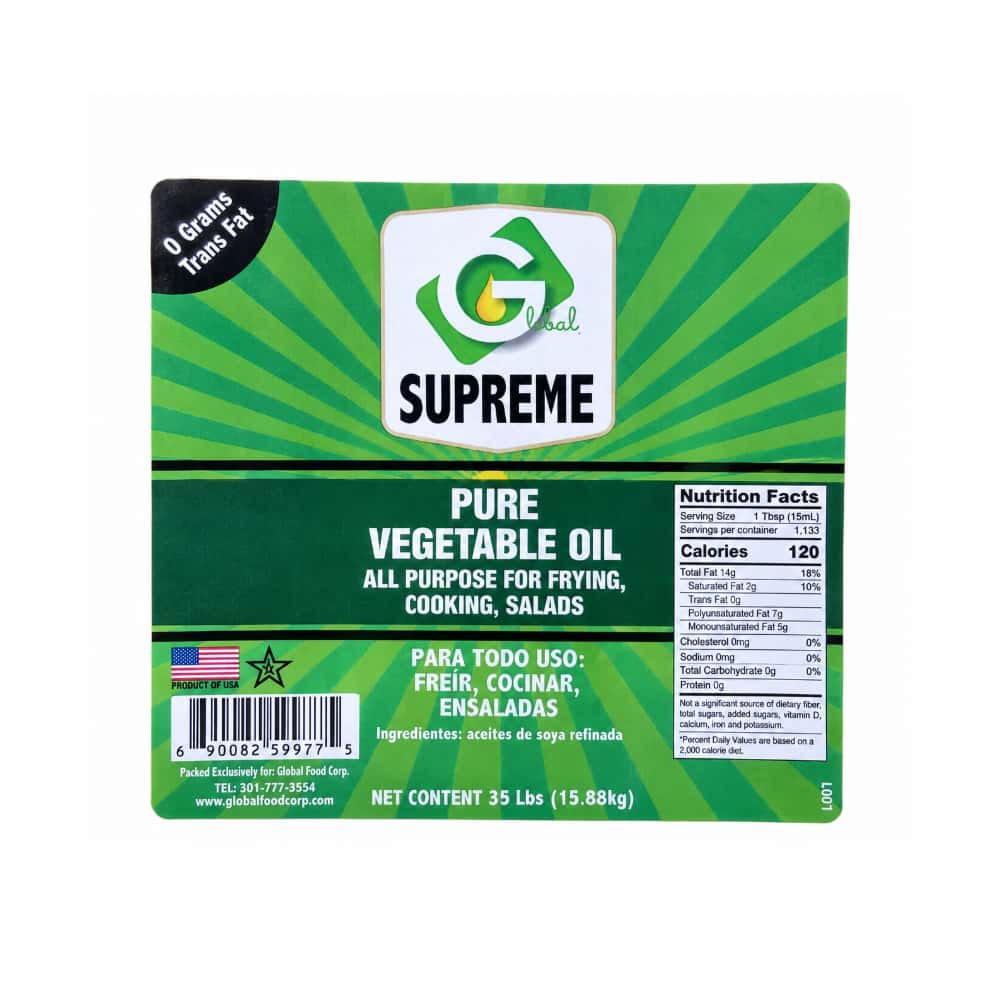 Aceite vegetal puro Global Supreme (15.88 kg / 35 lb) - Miniatura 2
