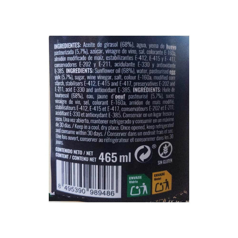 Mayonesa gourmet Azotea (465 ml / 15.72 fl oz) - Miniatura 2