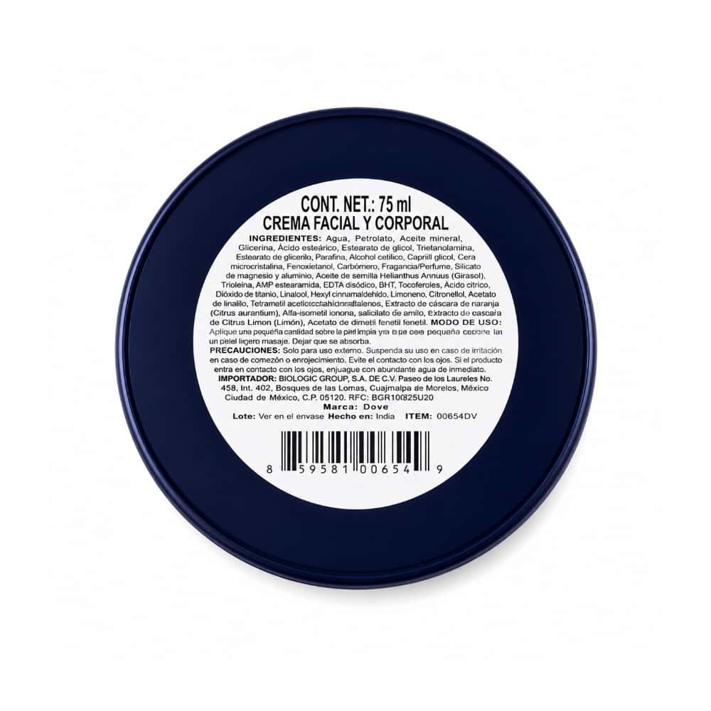 Crema facial y corporal nutritiva intensiva Dove (75 ml / 2.53 fl oz) - Miniatura 2