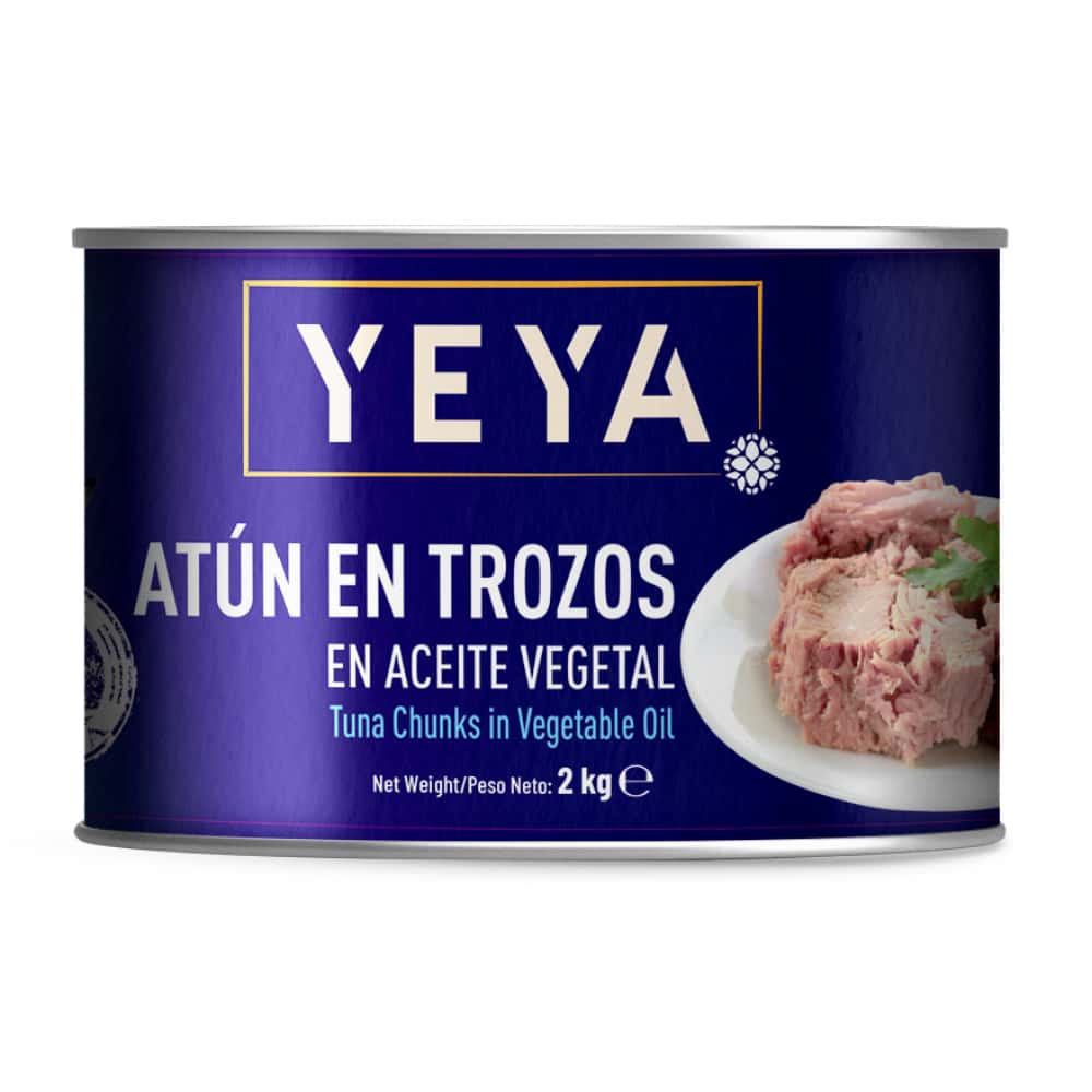 Atún en trozos en aceite vegetal YEYA (2 kg / 4.4 lb) - Miniatura 1