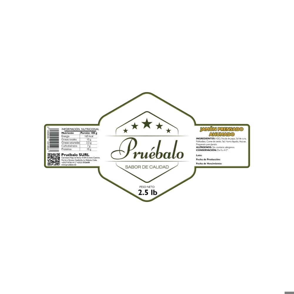 Jamón prensado ahumado Pruébalo (1.13 kg / 2.5 lb) - Miniatura 3