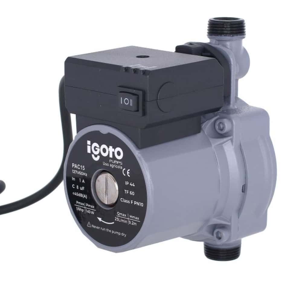 Bomba presurizadora de agua 1/6 Hp Igoto PAC15 - Miniatura 3