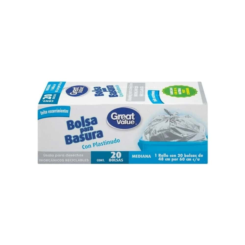 Bolsa para basura con plastinudo mediana Great Value (20 U) - Miniatura 1
