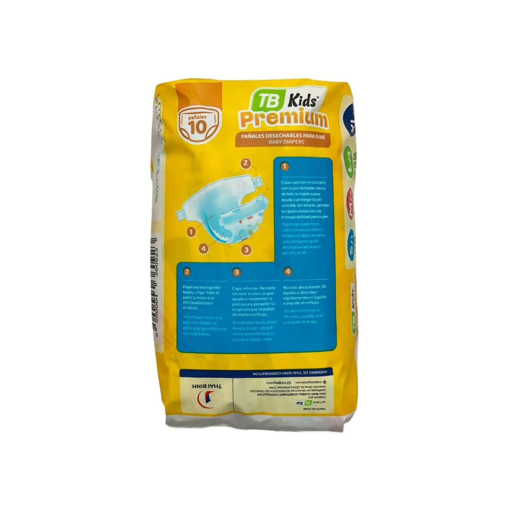 Pañales para bebe TB Kids talla L/3 (10 U) - Miniatura 3