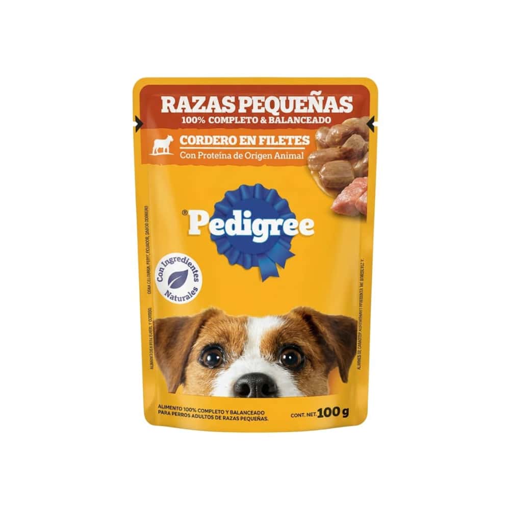 Comida para perros razas pequeñas sabor cordero en filete Pedigree (100 g / 3.5 oz) - Miniatura 6