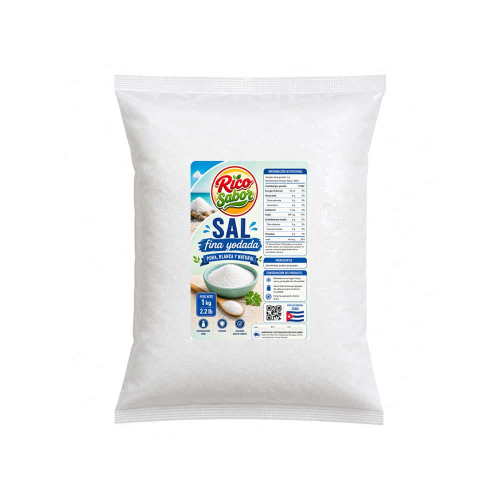 Sal fina yodada Rico Sabor (1 kg / 2.2 lb) - Miniatura 1