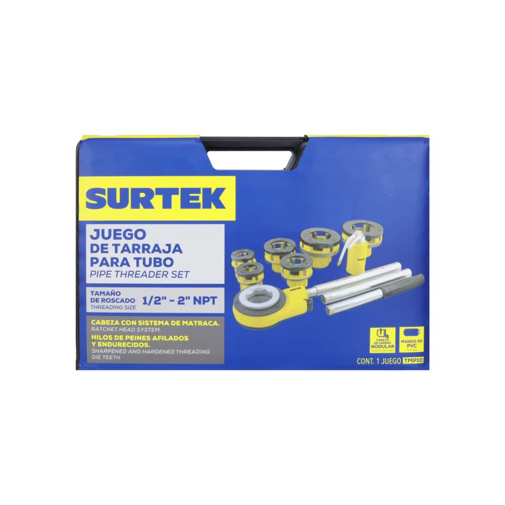 Juego de tarraja para tubo de 1/2" a 2" NPT Surtek TMP10 - Miniatura 2