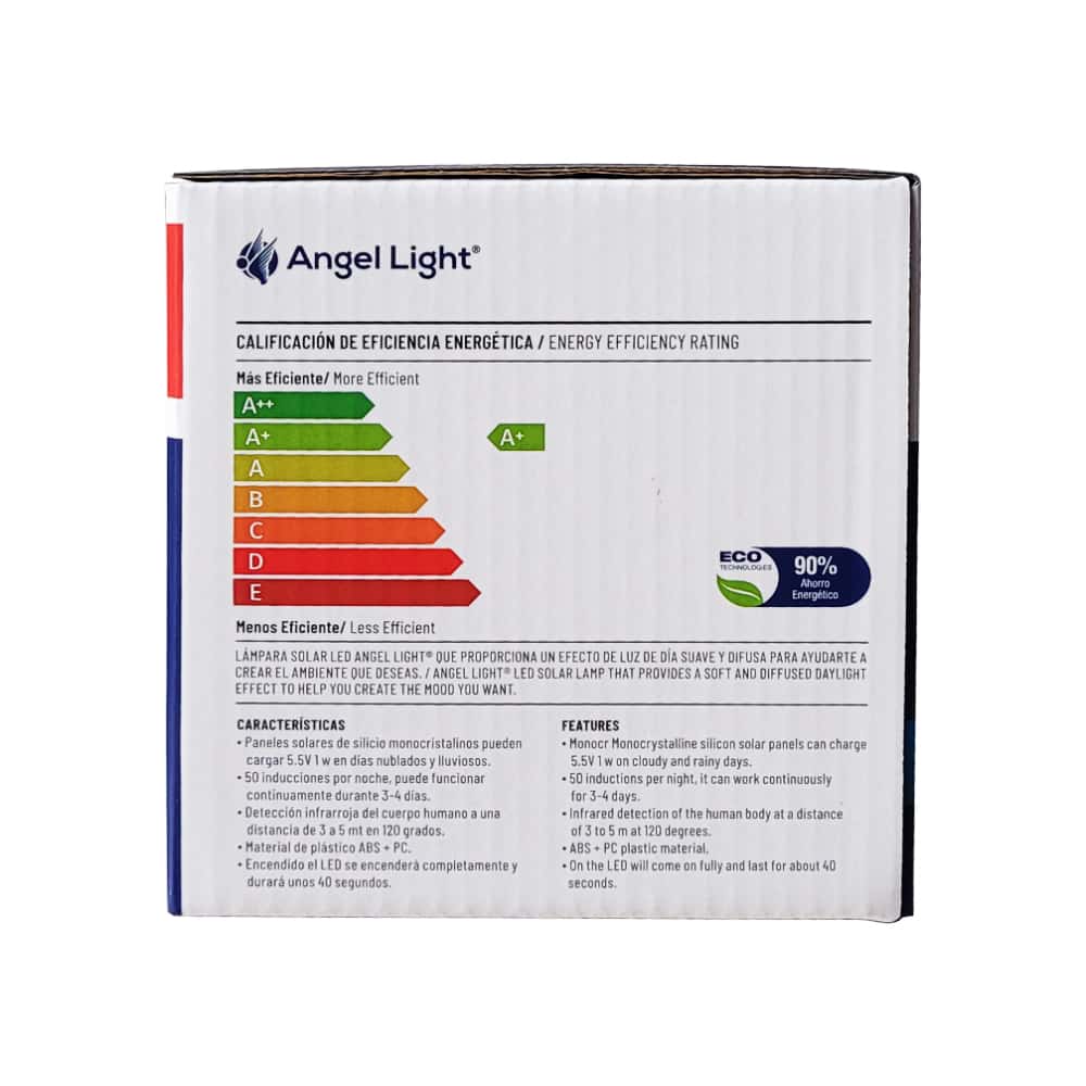Lámpara solar led con sensor de movimiento y encendido automático 6W Angel Light A105-N866C - Miniatura 4