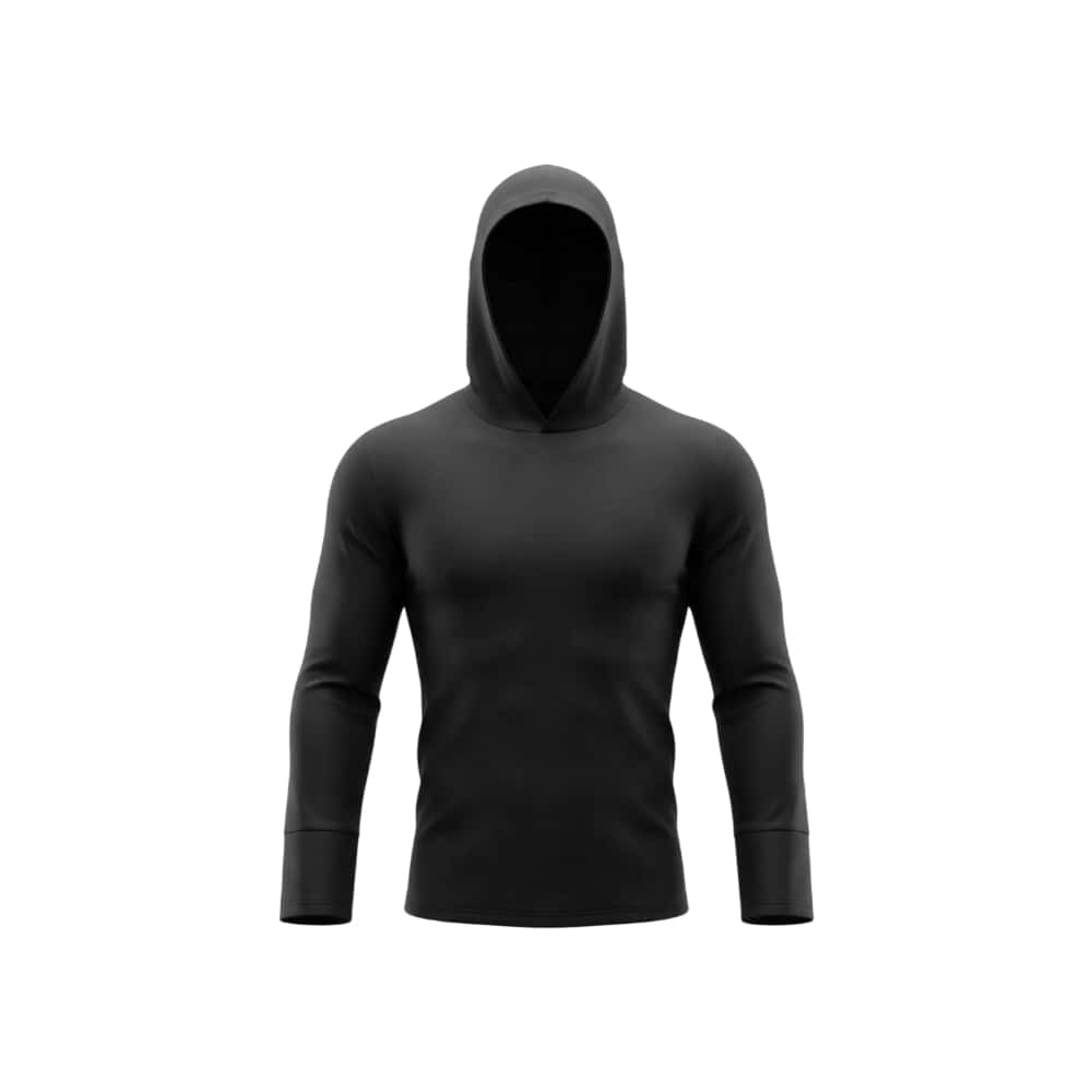 Enguatada deportiva negra de mangas largas con capucha Torbex (Talla única) - Miniatura 1