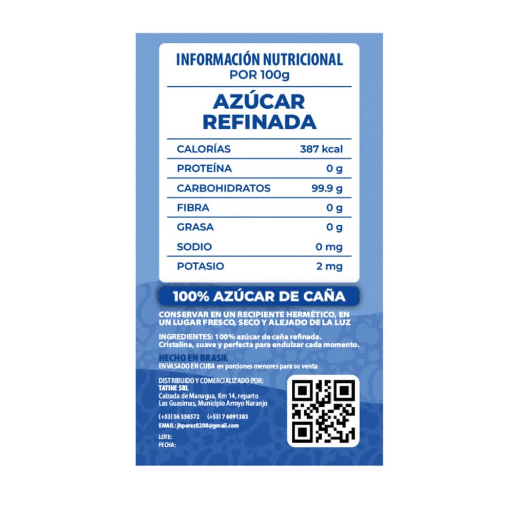 Azúcar blanca refinada Campo Vivo (2 x 500 g / 1.1 lb) - Miniatura 2