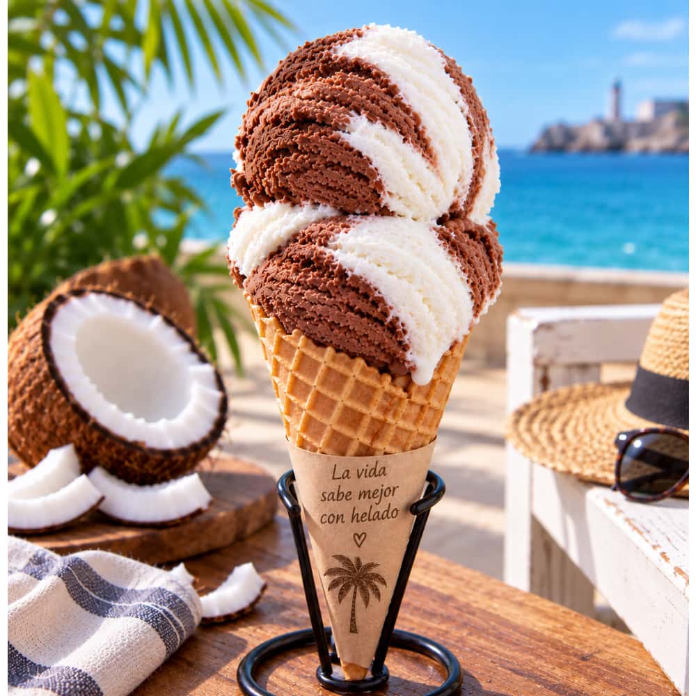Helado doble crema sabor chocolate y coco Alask (4 L) - Miniatura 3