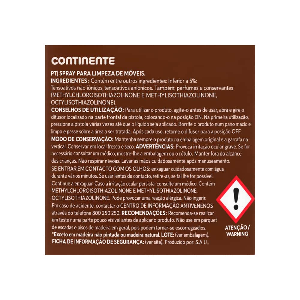 Limpiamuebles en spray Power+ Continente (750 ml / 25.36 floz) - Miniatura 4