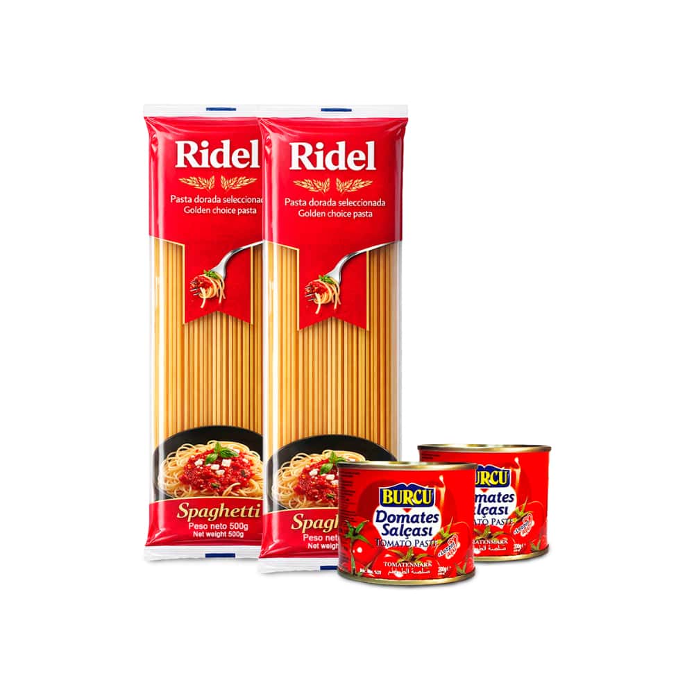 Combo para espaguetis #9: Espaguetis Ridel + Pasta de tomate Burcu - Miniatura 1