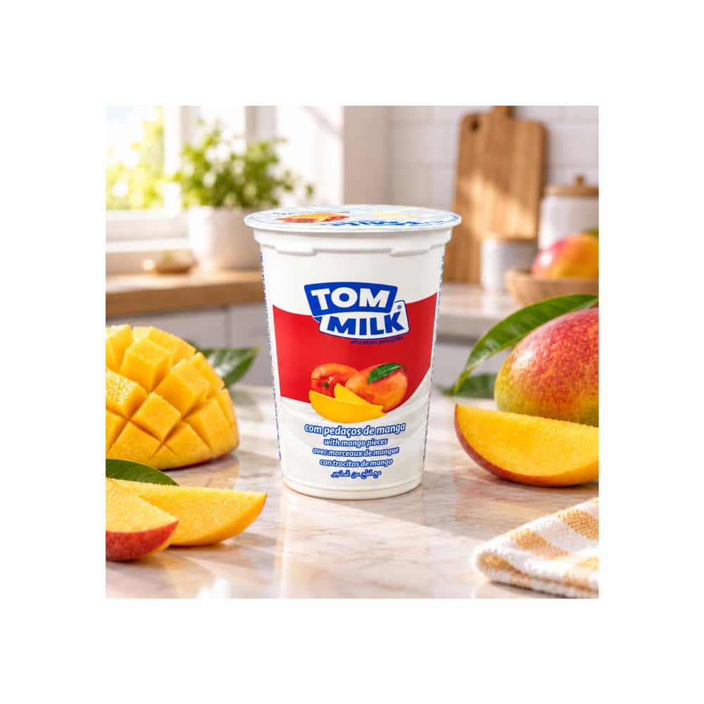 Yogurt pasteurizado sabor mango con trocitos de frutas Tom Milk (6 x 500 g / 1.10 lb) - Miniatura 4