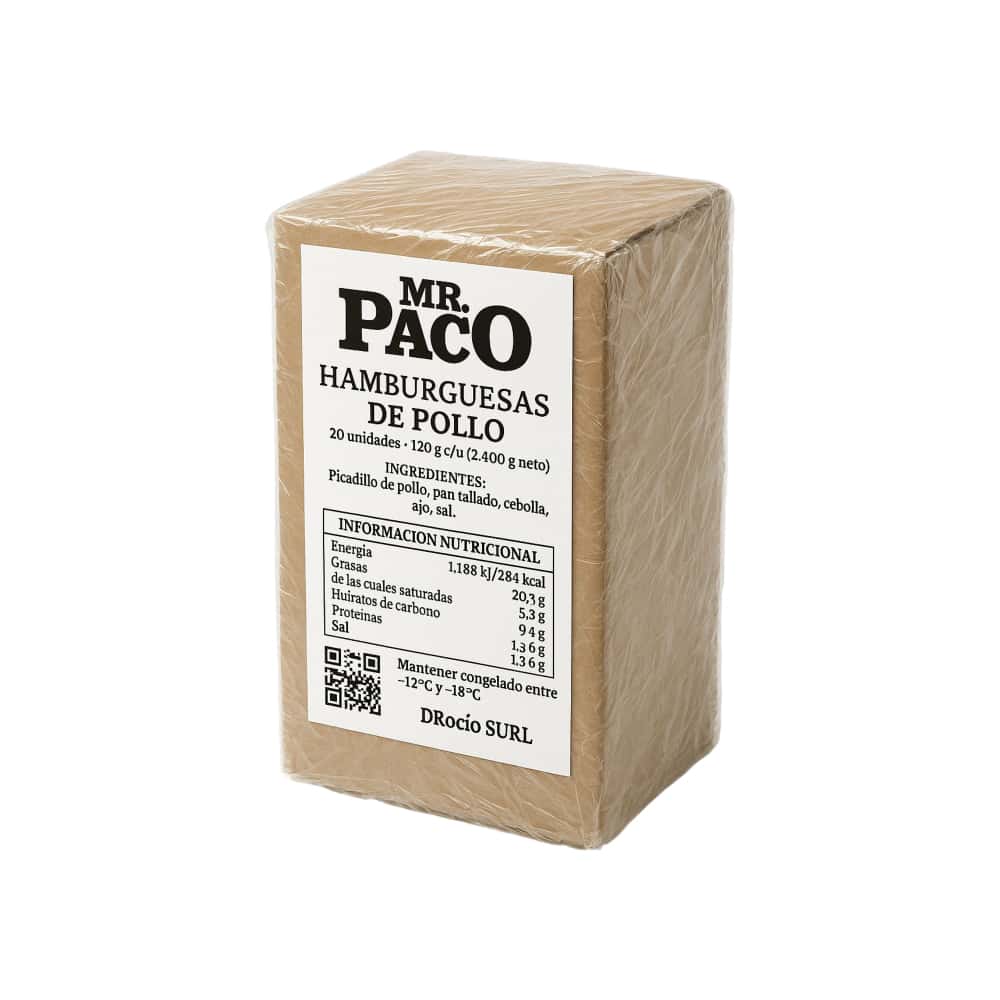 Hamburguesas de pollo Mr. Paco (20 x 120 g / 4.23 oz) - Miniatura 1