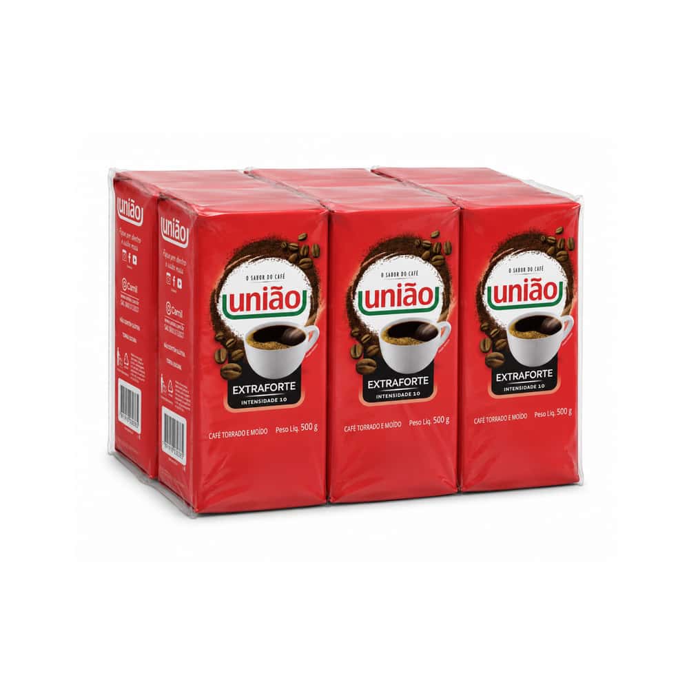 Café tostado y molido extra fuerte União (6 x 500 g / 1.1 lb) - Miniatura 1