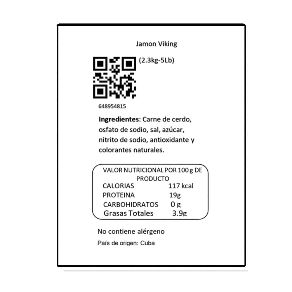 Jamón vicking Y&D Ricos (2.27 kg / 5.0 Lb) - Miniatura 3