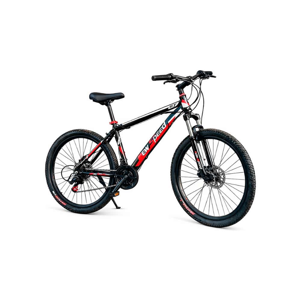 Bicicleta deportiva color negro y rojo New Speed MTB-03 - Miniatura 2