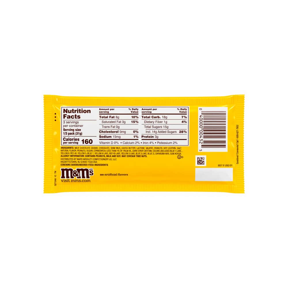 Chocolate con leche con cacahuete M&M's (92.7 g / 3.27 oz) - Miniatura 2