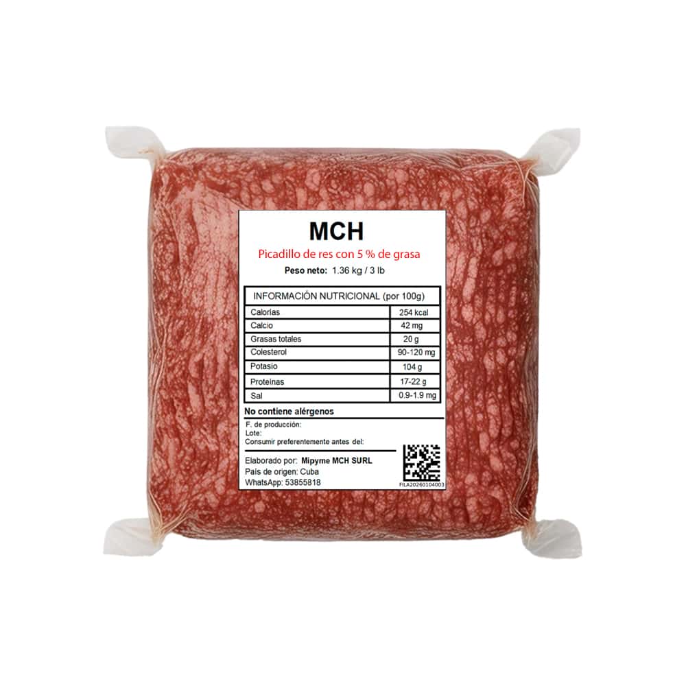 Picadillo de res con 5 % de grasa MCH (1.36 kg / 3 lb) - Miniatura 1